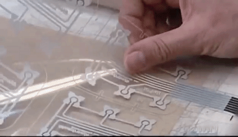 Applying adhesive separator